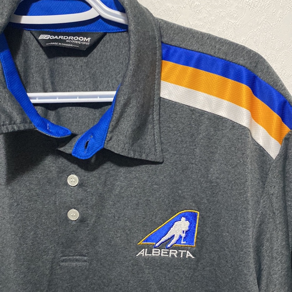 Team Alberta Hockey Lot Men’s Large/XL polo/golf shirt and 1/4 ZipTop X2 NHL WHL - Picture 14 of 15